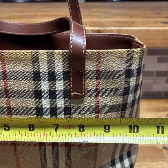 Burberry Beige and Brown Plaid Satchel - Picture 11 of 15